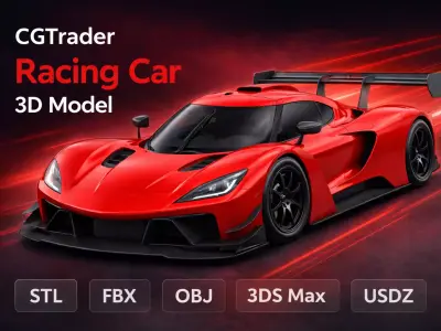  GT style race car  3D print model