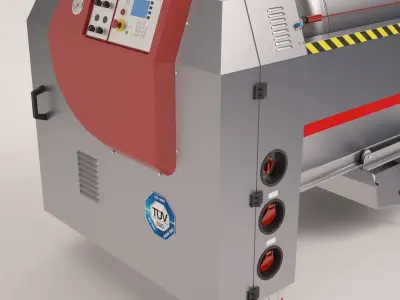 Pneumatic presses with open cylinder 3D model