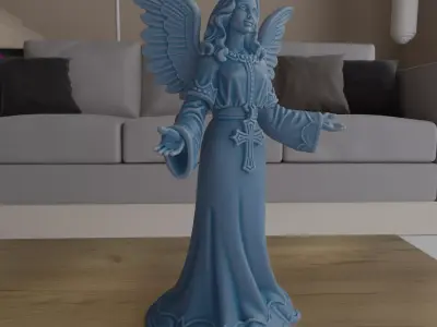 Christmas Angel STL Nativity Decor 3D print model