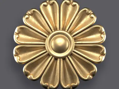 5 Flowers Ornamental Pack 5 3D model