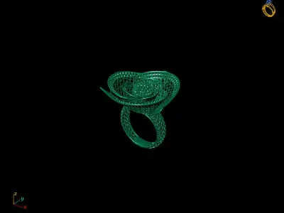 luxury Ring Electro-Fusion Fashion Ring 3D print model