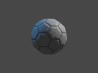 Soccer ball Low-poly 3D model 6