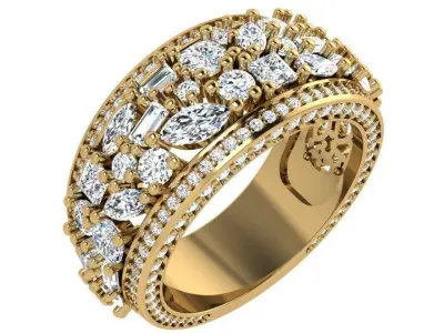 Luxury Diamond Ring 4765 3D print model