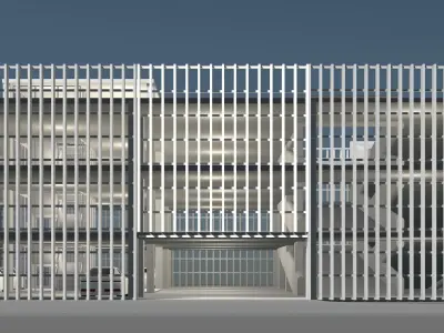 Parking garage building 25-19 3D model