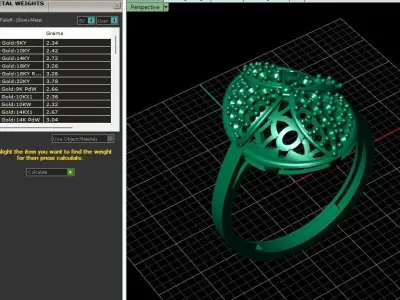 STL 3DM Women Ring Womens Ring Diamonds With Stone Model 3D print model