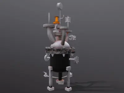 Vessel Tank Low-poly 3D model