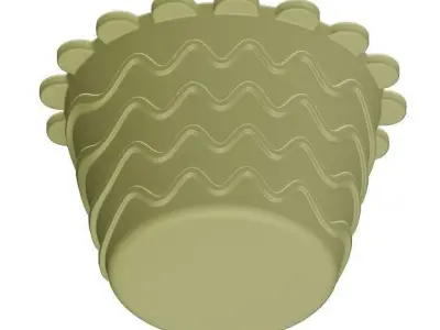 Plastic Decor Pot 3D model