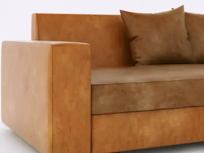 leather sofa 3D model get