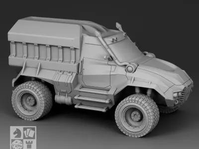 Futuristic van 3D print model