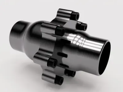 Car Thermostat With Inline Body  3D model