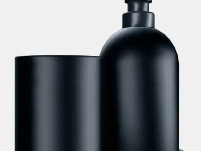 GANSJON 3-piece bathroom set Low-poly 3D model