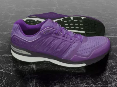ADIDAS 3D SHOES - PURPLE - SUPERNOVA Low-poly 3D model