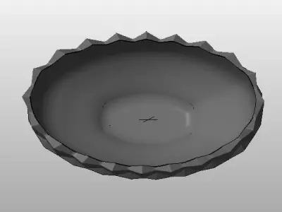 dhalia oval bowl for fruit  3D model