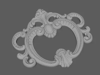 Central decor ornament for furniture 3D model 346