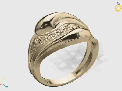 Women Plain Ring STL Models Womens Ring 3dmodels 3D print model 3D print model 17