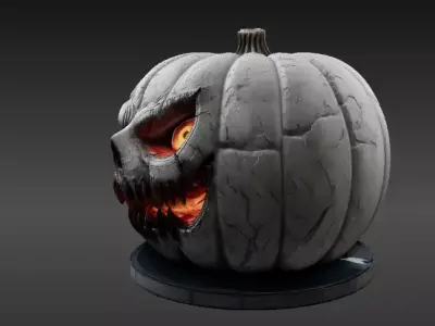 Jack-O -Lantern Pumpkin 3D Model Premium Halloween Decor 3D print model