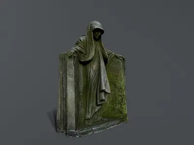 Dark Woman Low-poly 3D model