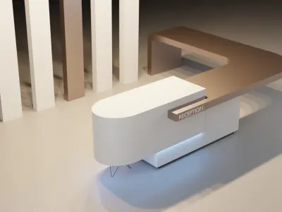 Reception counder 3D model