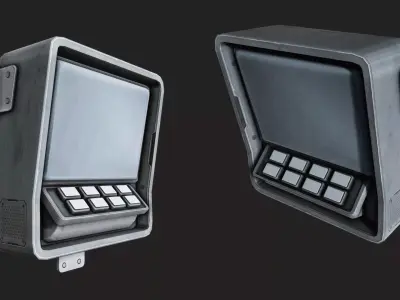 Terminal Console Low-poly 3D model