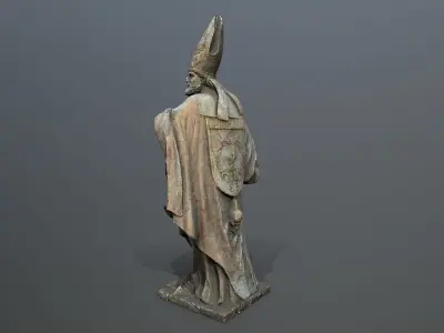 Man Statue Low-poly 3D model