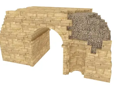 Cleopatra Gate Low-poly 3D model