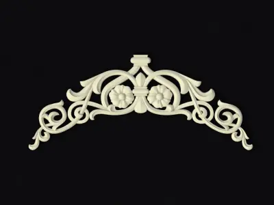 Central decor ornament for furniture 3D model 172