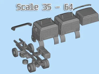 3d printer files F2000 truck trailer German Truck COE 3D print model