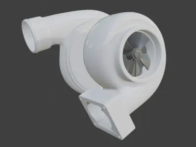 Harts Diesel Turbo charger Low-poly 3D model