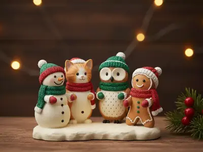 Christmas themed figuries 3D print model