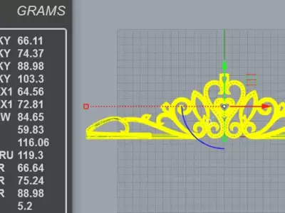 Luxury Bridal Crown Headpiece  3D print model