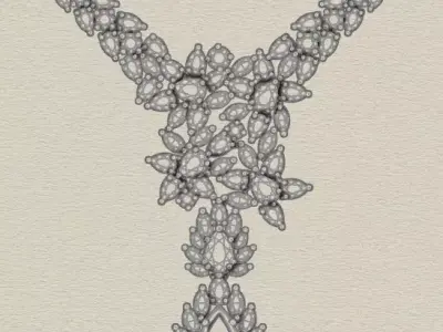 pear and round marquise jewelry ring  3D print model