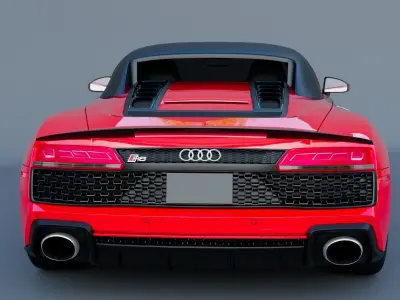 2022 R8 performance Spyder Low-poly 3D model