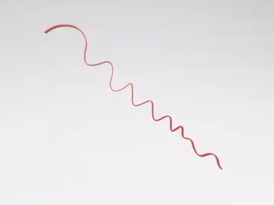 Ribbon v1 001 Low-poly 3D model