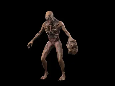 Mutant skeleton Free low-poly 3D model