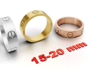 LOVE Ring Classic Model 3D print model