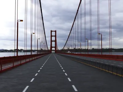 Suspension Bridge 3D model