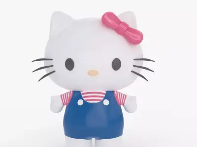 Hello Kitty Low-poly 3D model