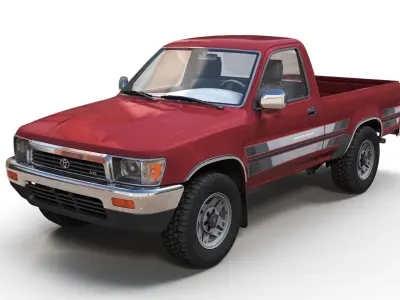 Toyota Hilux pickup Low-poly 3D model
