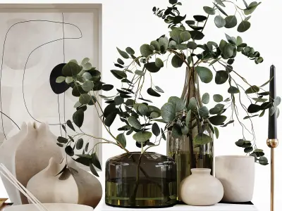 Decorative Set 213 Low-poly 3D model