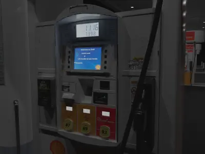 gas station 3d model 3D model