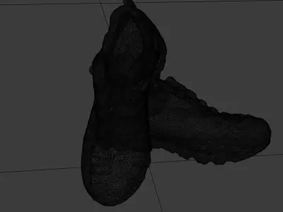 Pair of trekking shoes sneakers outdoor footwear 3D model