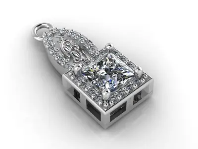 Mini Set Ring Pendant Earrings STL 3DM Womens Jewelry 3D print model