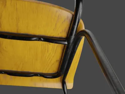Plywood Chair Low-poly 3D model