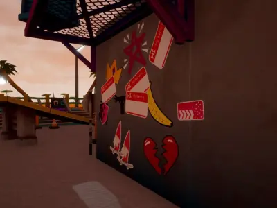 Stylized Skate Park Low-poly 3D model