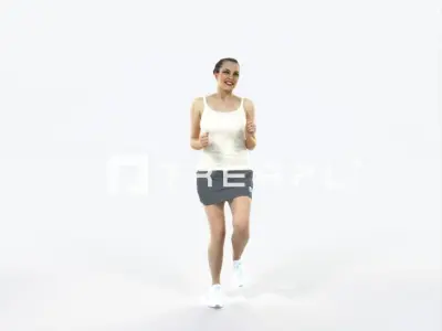 Dream 02C Running Jogging Sports Woman Low-poly 3D model