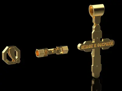 Jesus Cross Pendant 40192 3D print model