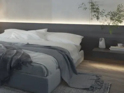 Home Modern bedroom villa decoration 3D model