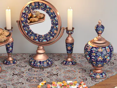 Enamel decoration set 3D model