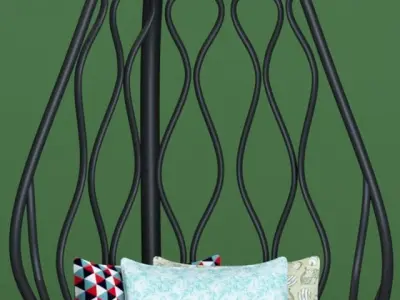 Outdoor Swing metal Chair Free 3D model