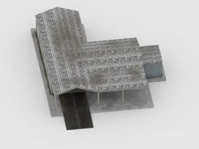 WareHouse Low-poly 3D model